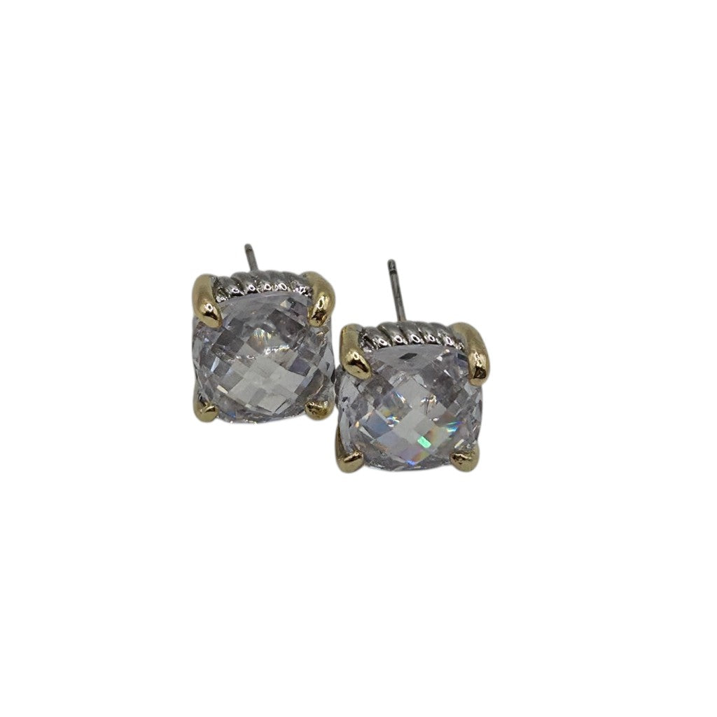 Eclat -Two Tone Earrings - 14K Gold Plated
