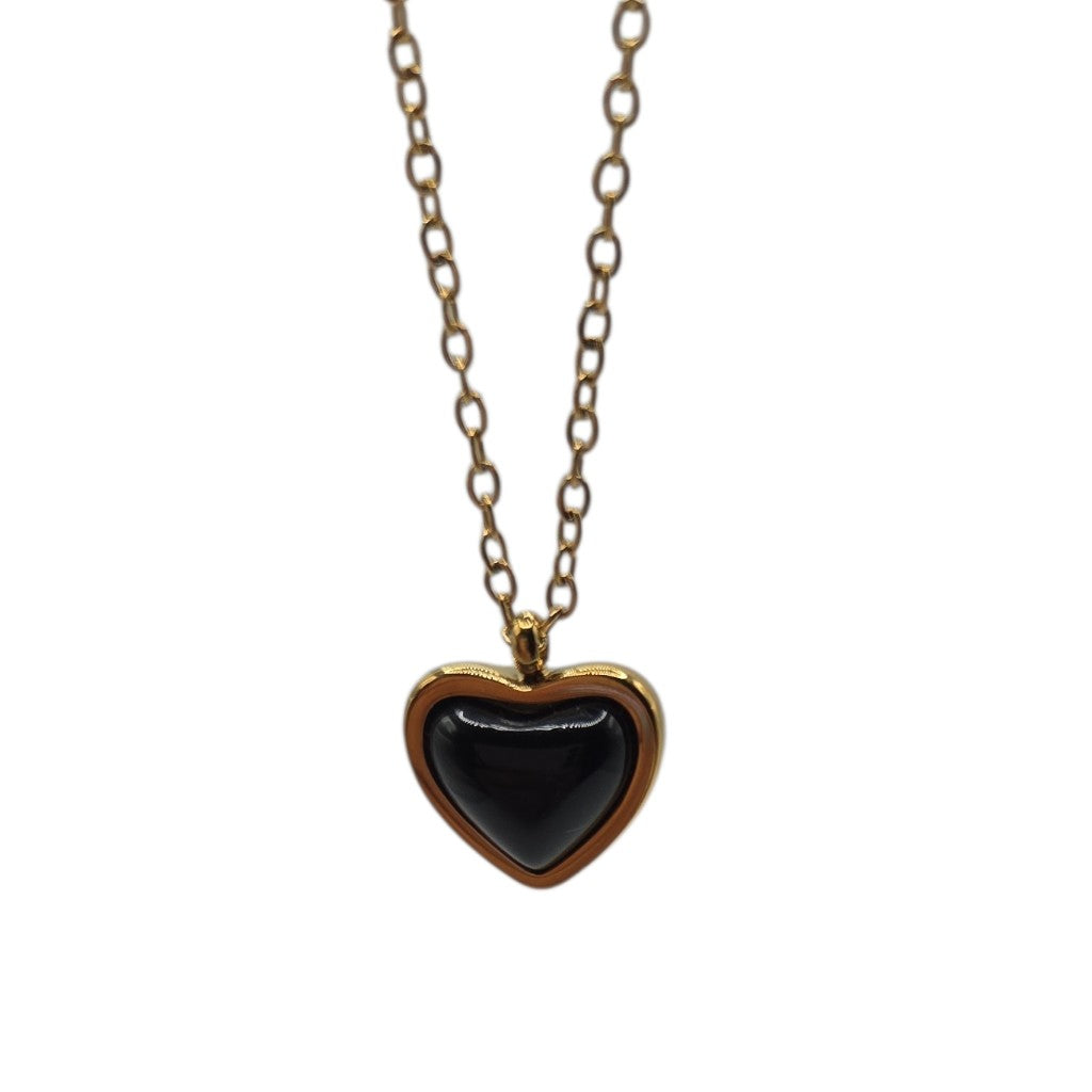 Luna Chic Heart Necklace — Stainless Steel Gold