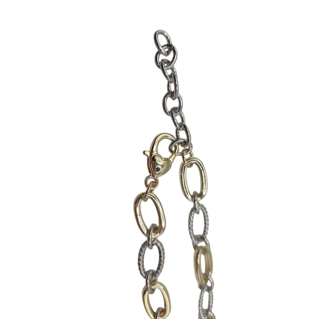 Trio -Two Tone Necklace - 14K Gold Plated