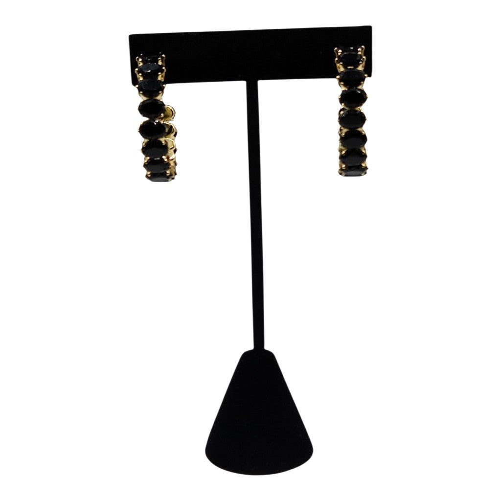 Belle Black - Hypoallergenic - Hoop Earrings