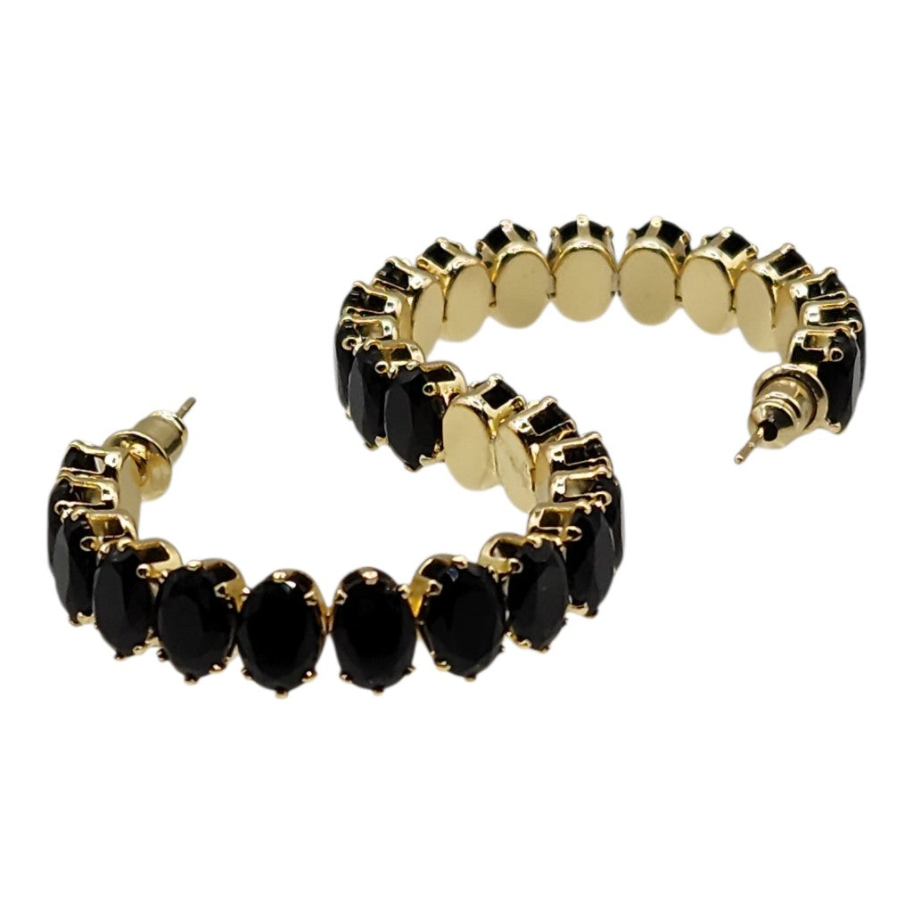 Belle Black - Hypoallergenic - Hoop Earrings