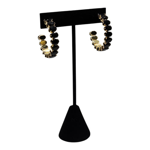 Belle Black - Hypoallergenic - Hoop Earrings