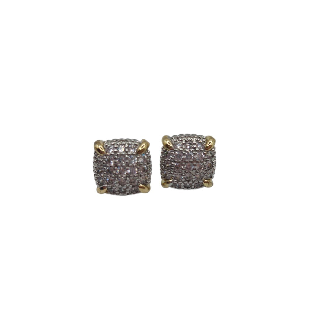 Royale - Two Tone Pave - Earrings - 14K Gold Plated