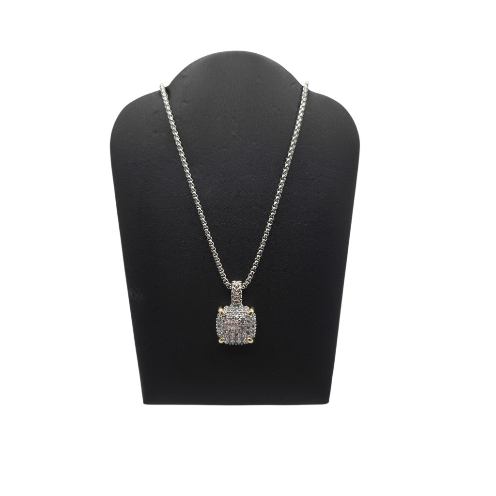 Royale - Two Tone Pave - Necklace - 14K Gold Plated