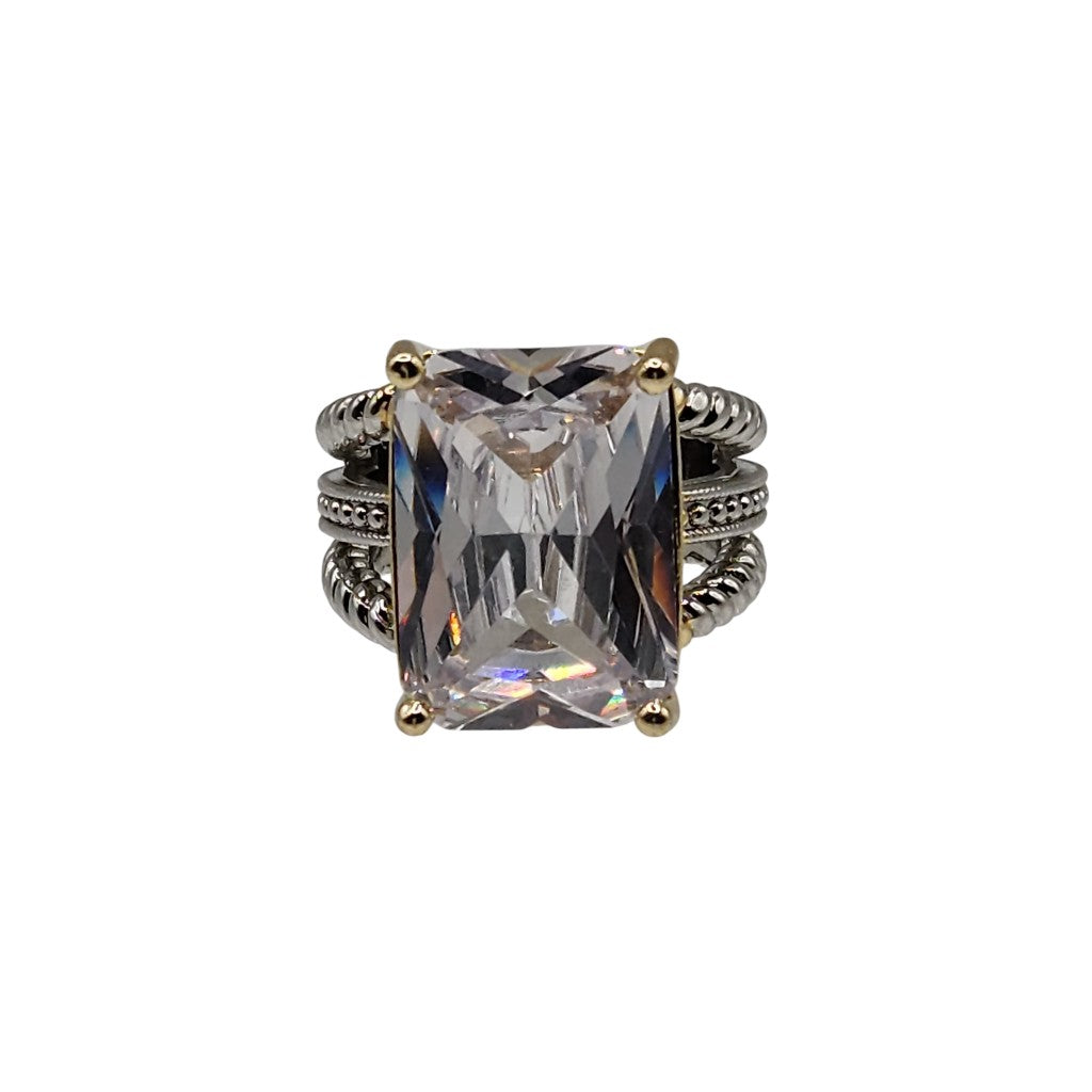 Eclat -Two Tone Ring - 14K Gold Plated