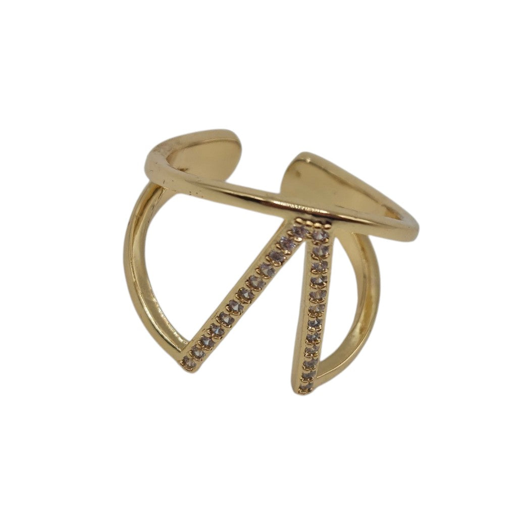 Mia Rhodium Plated Ring - Adjustable- Hypoallergenic